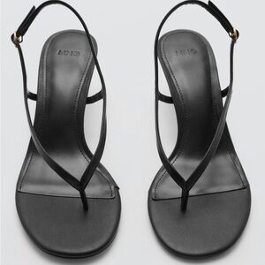 Mango Kitten Heel Thong Sandals